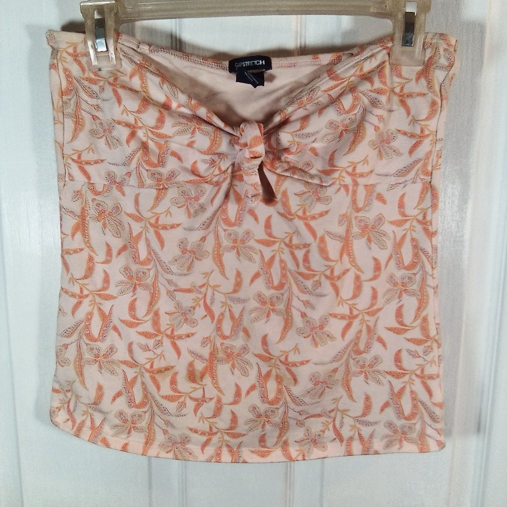 Floral Strapless Shirt Size M